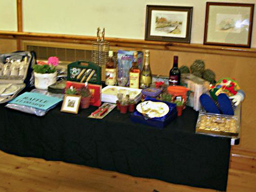 The splendid selection of raffle prizes (2006)